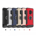 Wholesale Galaxy S9+ (Plus) 360 Rotating Ring Stand Hybrid Case with Metal Plate (Black)